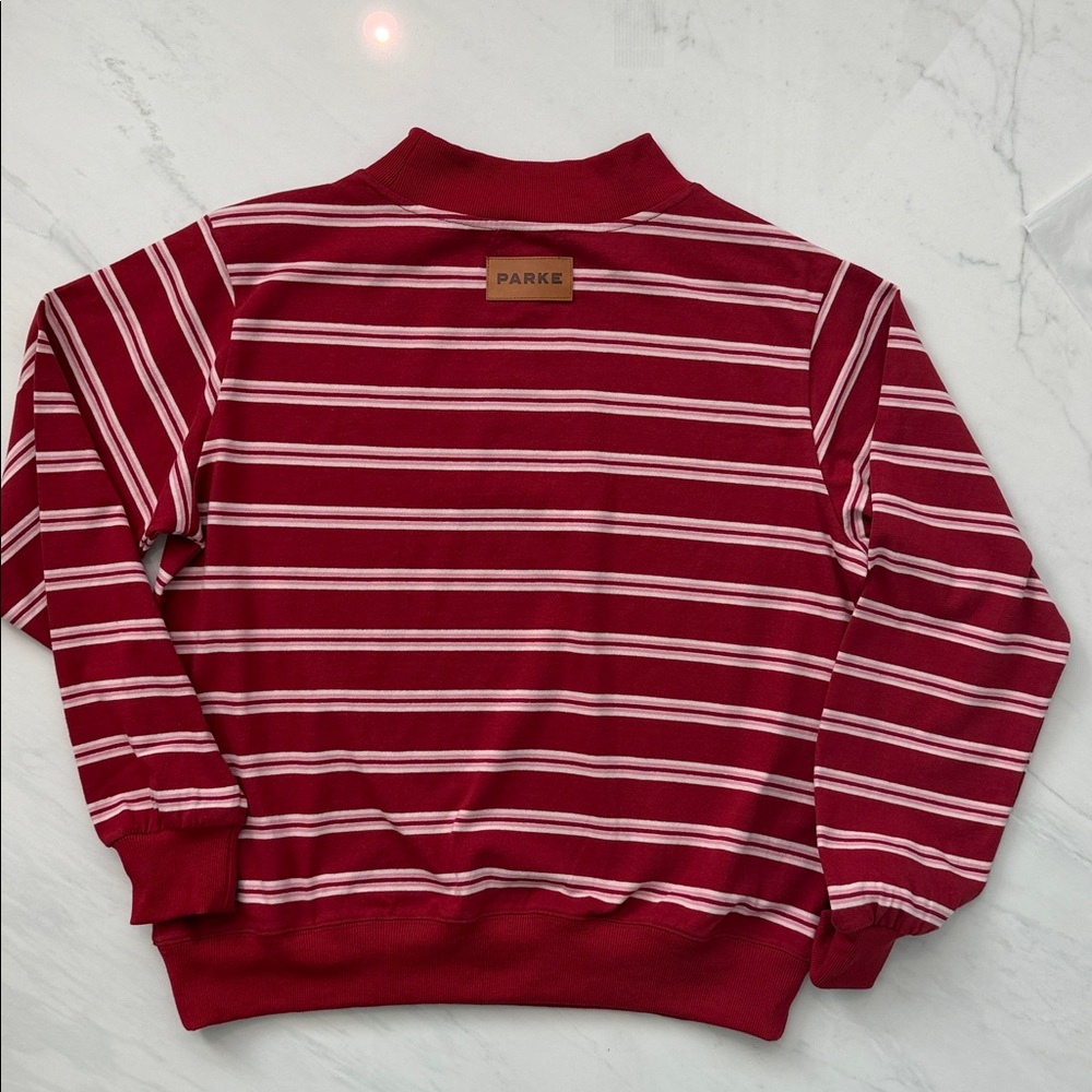 NEW PARKE 
Valentines Stripe Mockneck 
Size S/M - Picture 7 of 9